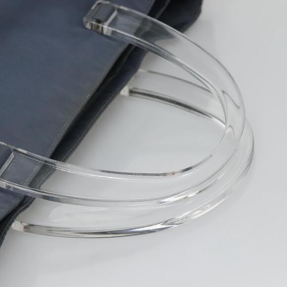 PRADA Hand Bag Nylon Gray Silver - Picture 7 of 13